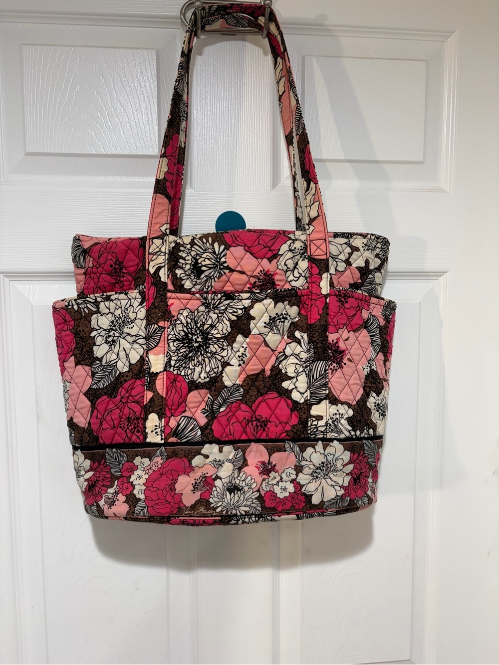 VERA BRADLEY Quilted Tote Bag in Retired Mocha Rouge